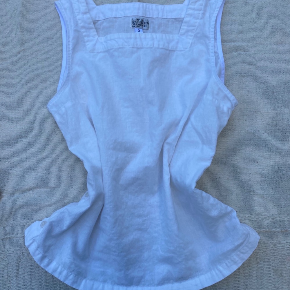 Vintage White Linen Top